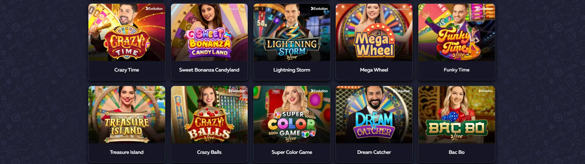 live-игры винити казино